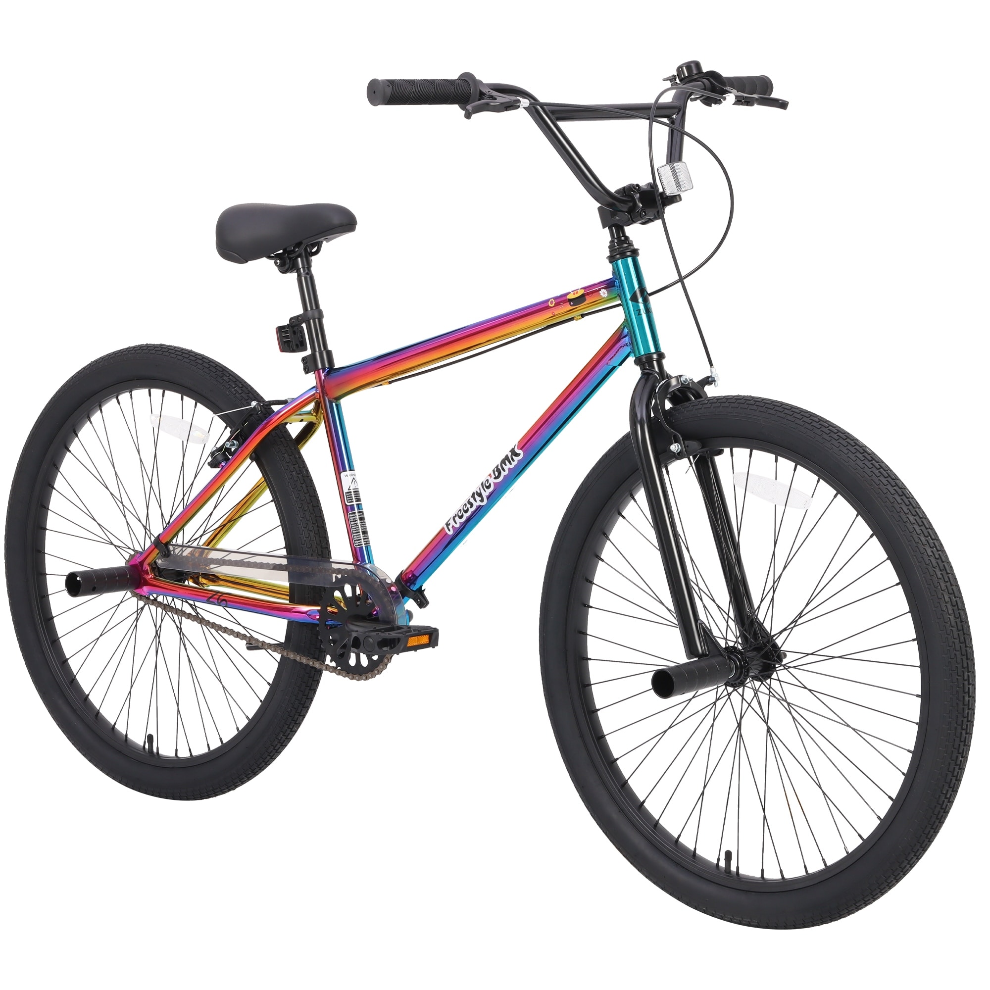 26 Inch Freestyle Bicycle for Children, Single Speed with Front Caliper and Rear V Brakes, for Kids Age 12+