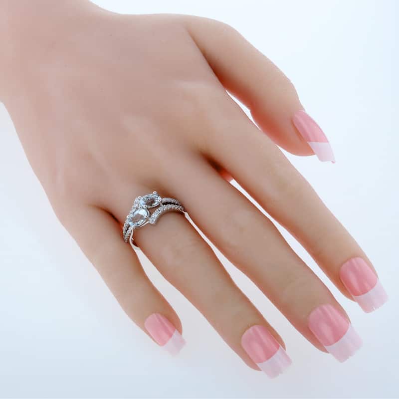 Sterling Silver 1.25 ct Aquamarine Birthstone Ring