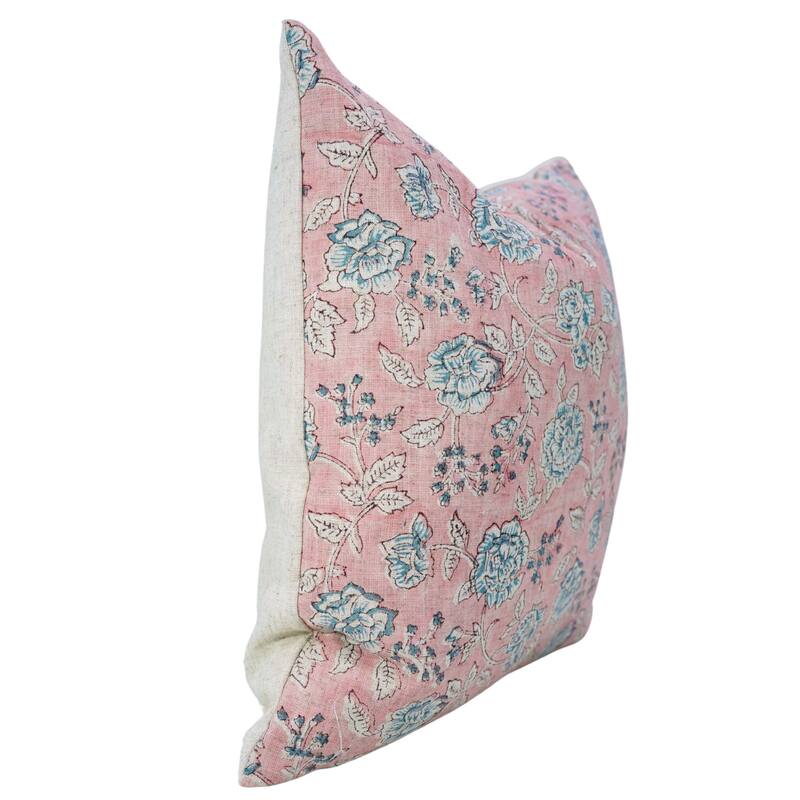 Fabdivine Floral Accent Cushion Cover for Farmhouse Sofa, Rameshwaram