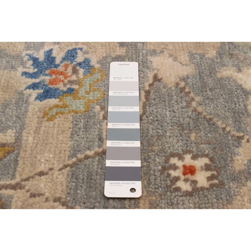 ECARPETGALLERY Hand-knotted Modern Oushak Grey Wool Rug - 8'2 x 10'2