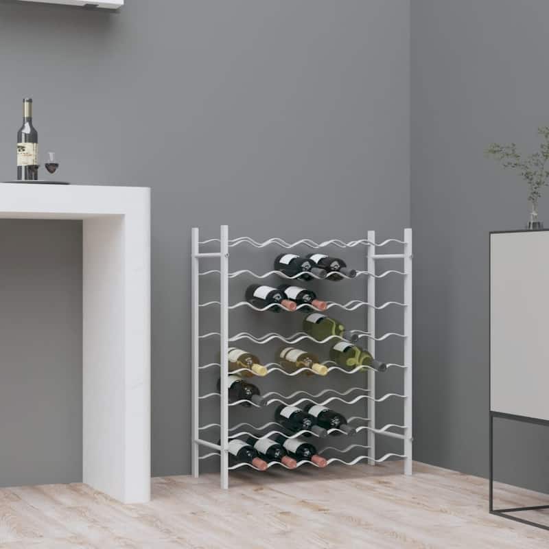 vidaXL Wine Rack Bottle Holder Wine Storage Organizer for Pantry Kitchen Metal