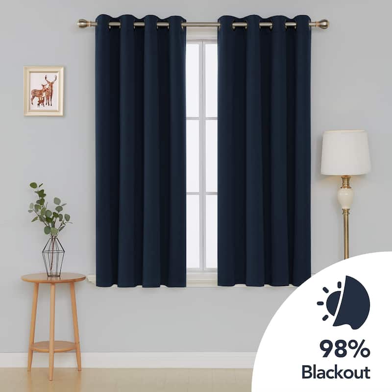 Deconovo Square Grommet Curtain Panel Pair(2 Panel)