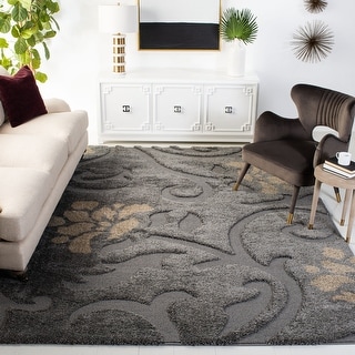 SAFAVIEH Florida Shag Nanny Floral Scroll 1.2-inch Thick Rug