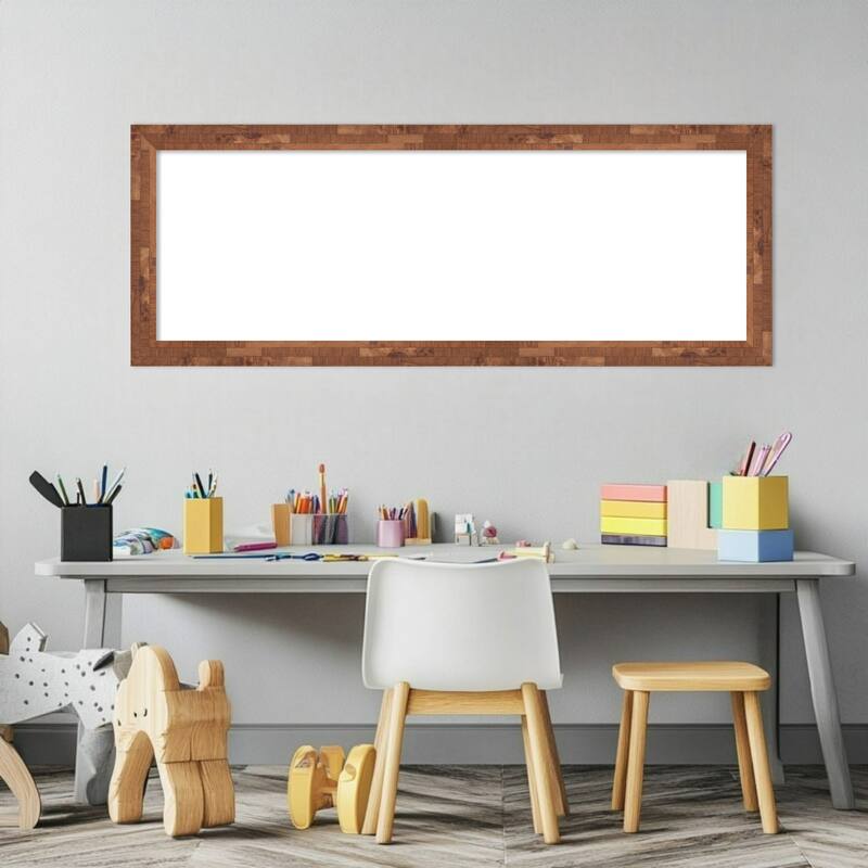 Amanti Art Fresco Dark Walnut Framed Dry Erase Magnetic Board