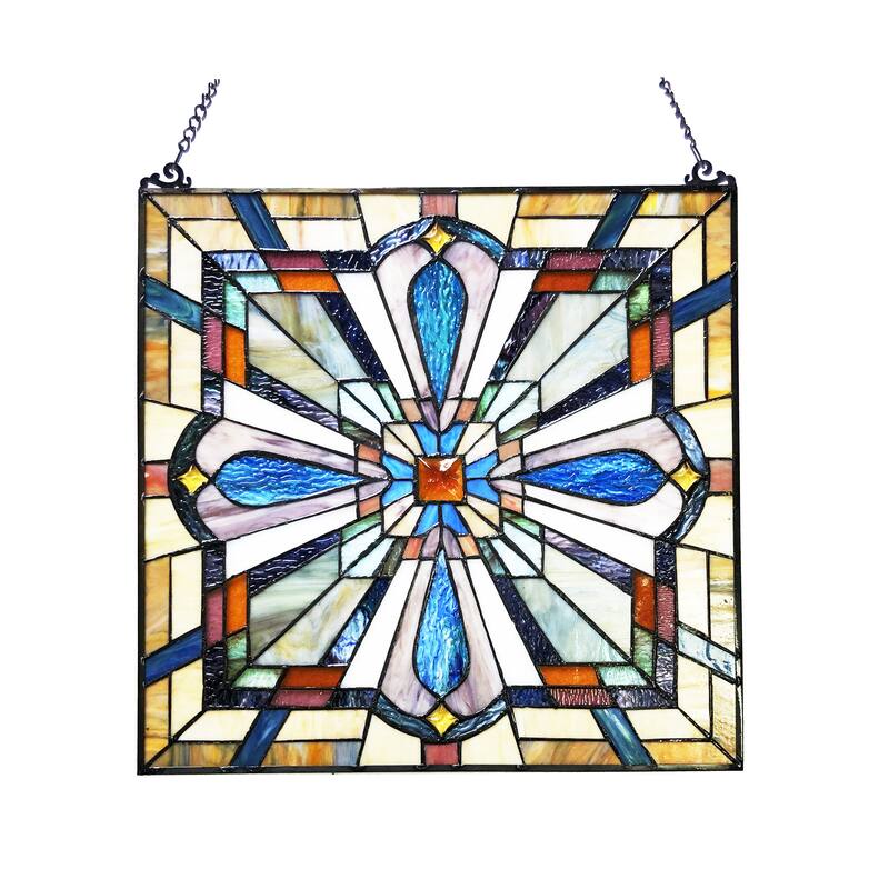 Gracewood Hollow Carunungan Mission-style Art Glass Window Pane