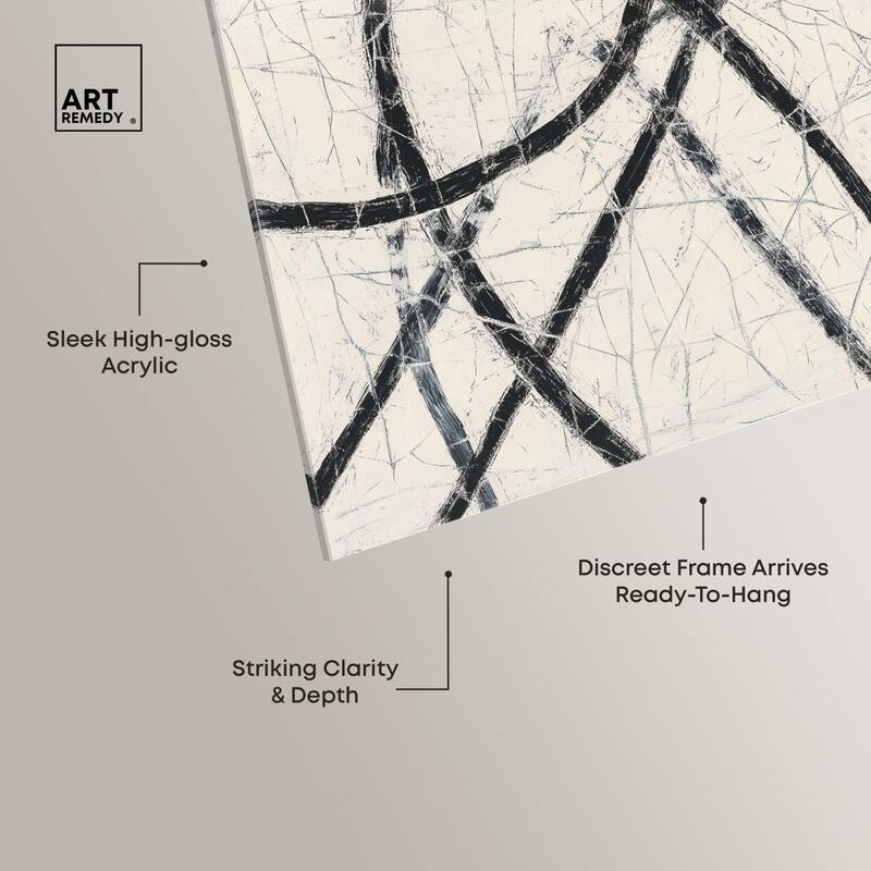 Intersecting Lines II Acrylic by Art Remedy, Ready to Hang