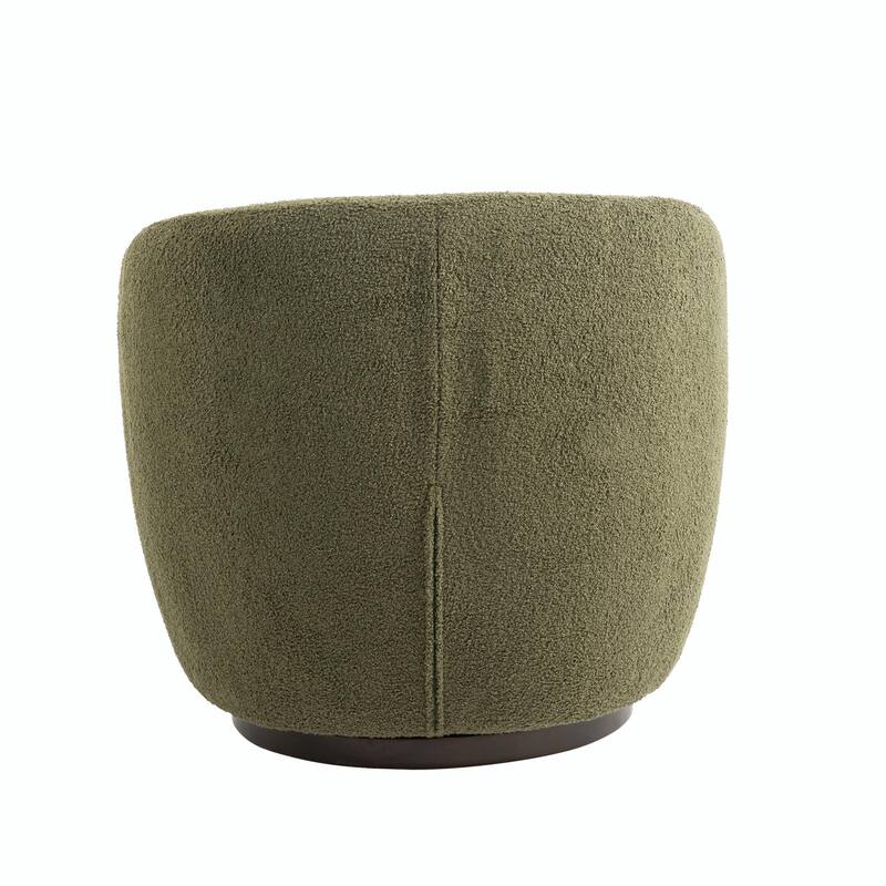 Modern Swivel Barrel Armchair with Storage