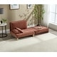 preview thumbnail 23 of 33, Chenille Upholstered 3-in-1 Convertible Sleeper Foldable Sofa Bed Recliner Chair with 3 Pillows