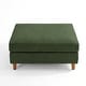 preview thumbnail 32 of 51, Modern Square Corduroy Upholstered Ottoman With Wood Leg