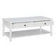 preview thumbnail 3 of 4, Linon Jowin White Wood 2 Drawer Coffee Table