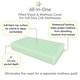 preview thumbnail 34 of 41, BreathableBaby All-in-One Fitted Sheet & Waterproof Cover for 52" x 28" Crib Mattress (2-Pack)