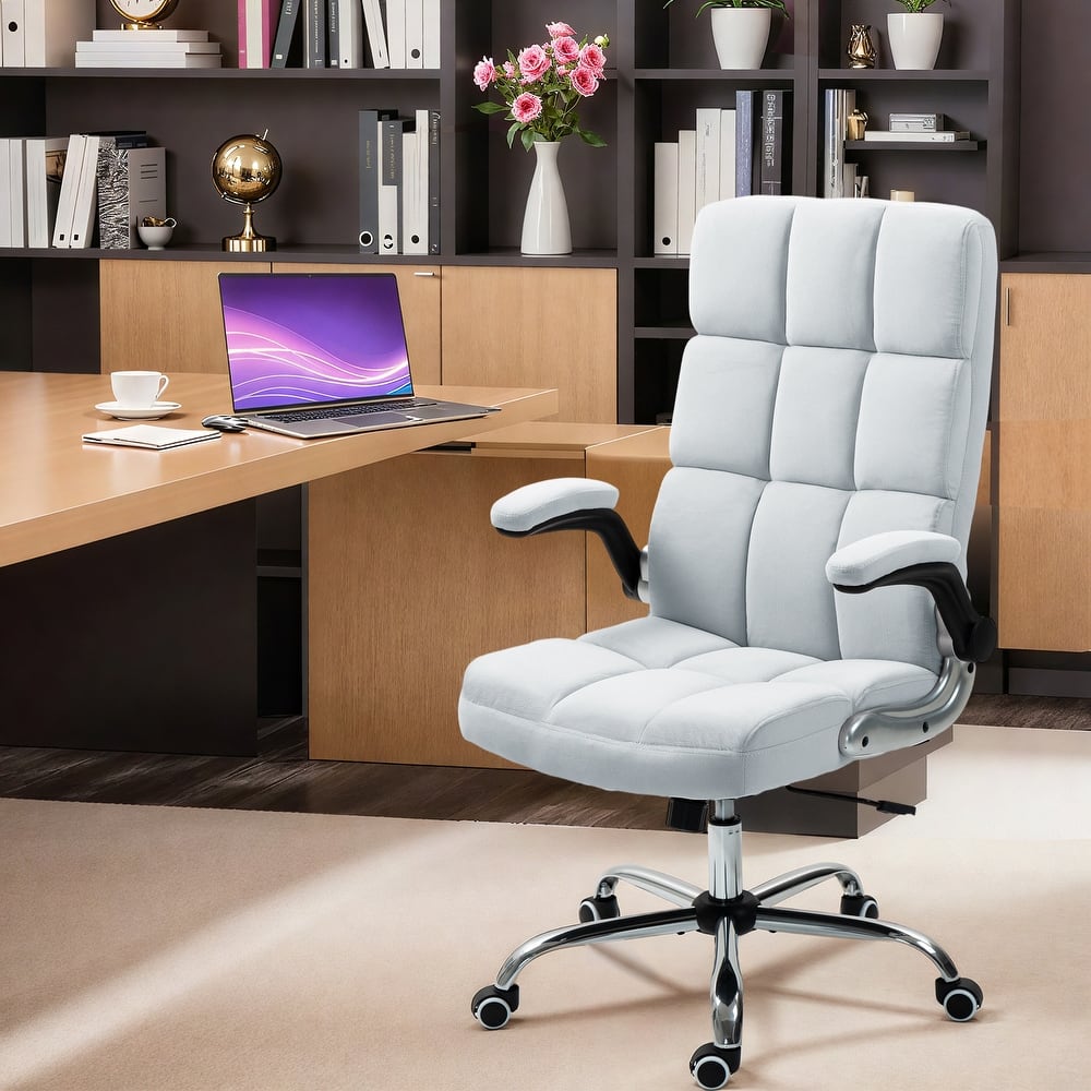 AVAWING Velvet Ergonomic Office Chair: Executive Desk Chair with Adjustable Height & 360° Swivel