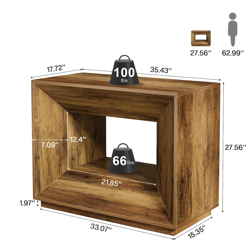 2-Tier Large Side Table