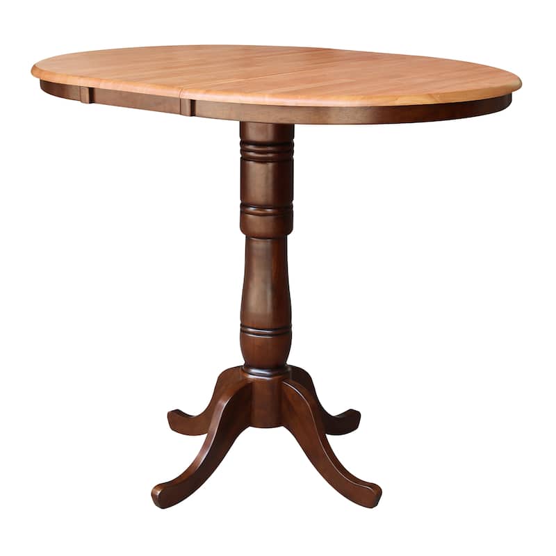 Copper Grove 36-inch Round Pedestal Table with 12-inch Leaf