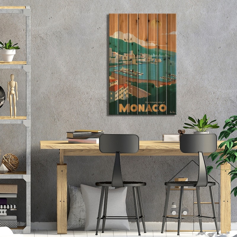 Monaco Print On Wood by IdeaStorm Studios - Multi-Color