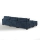 preview thumbnail 103 of 131, Oversized Chenille Modular Sectional Sofa Conversation Set with 2 Ottomans