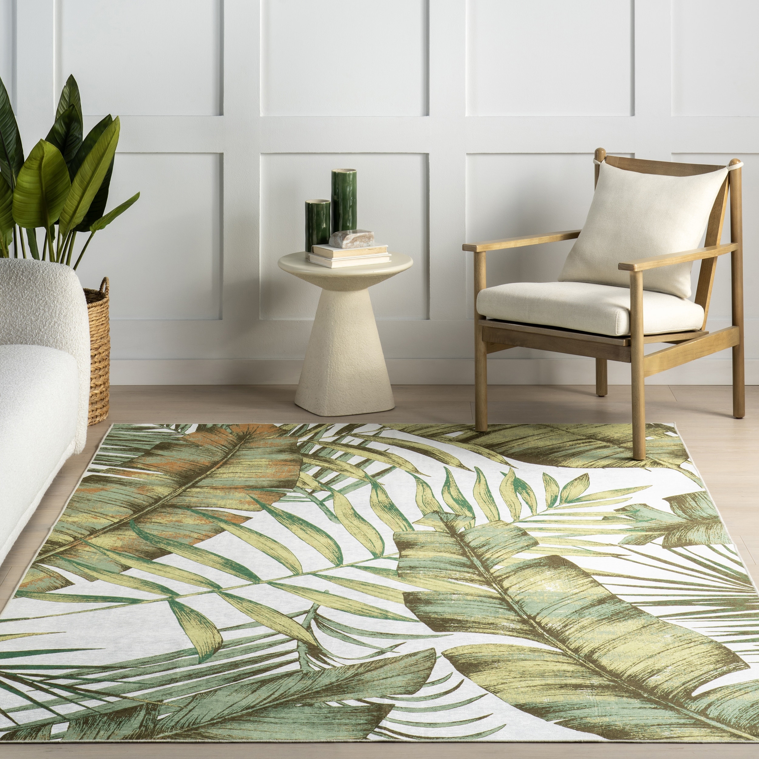 Nuloom Cyra Splashguard Graphic Machine Washable Area Rug - On