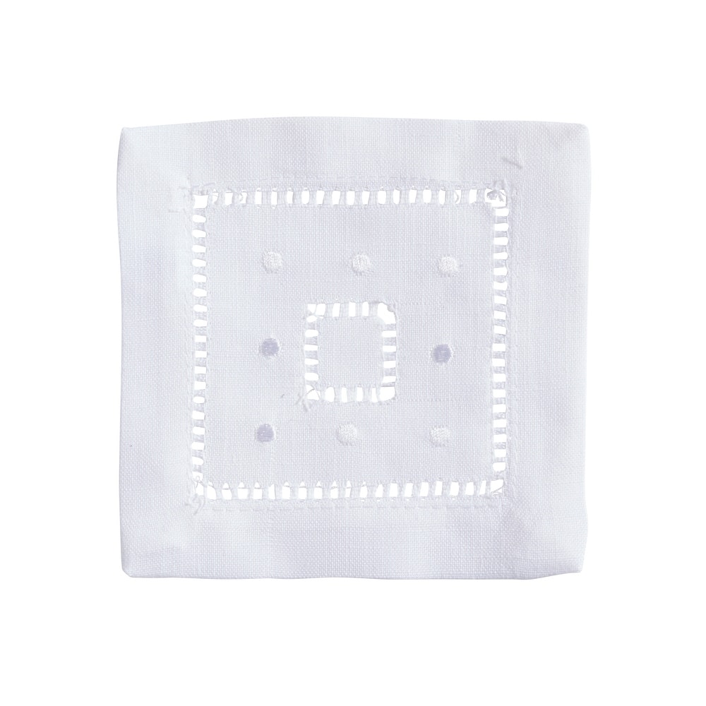 Classic Hemstitch with Embroidered Border Napkin (Set of 12)