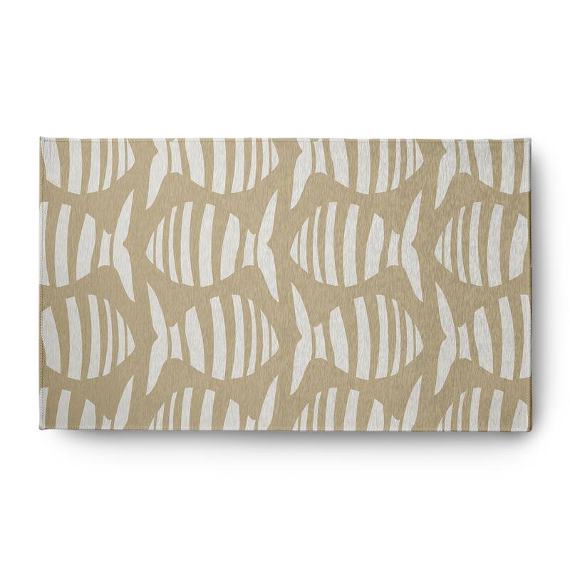 Swimming School Nautical Chenille Rug - Taupe - 3' x 5'