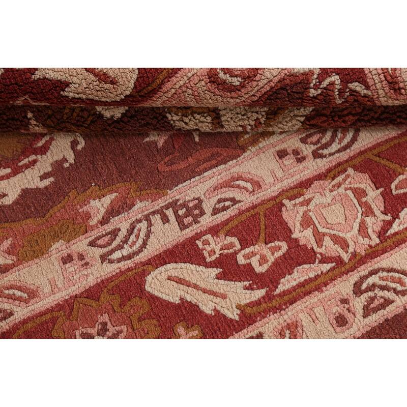 Nepalese Vegetable Dye Oriental Area Rug Hand-knotted Wool Carpet - 5'0" x 8'6"