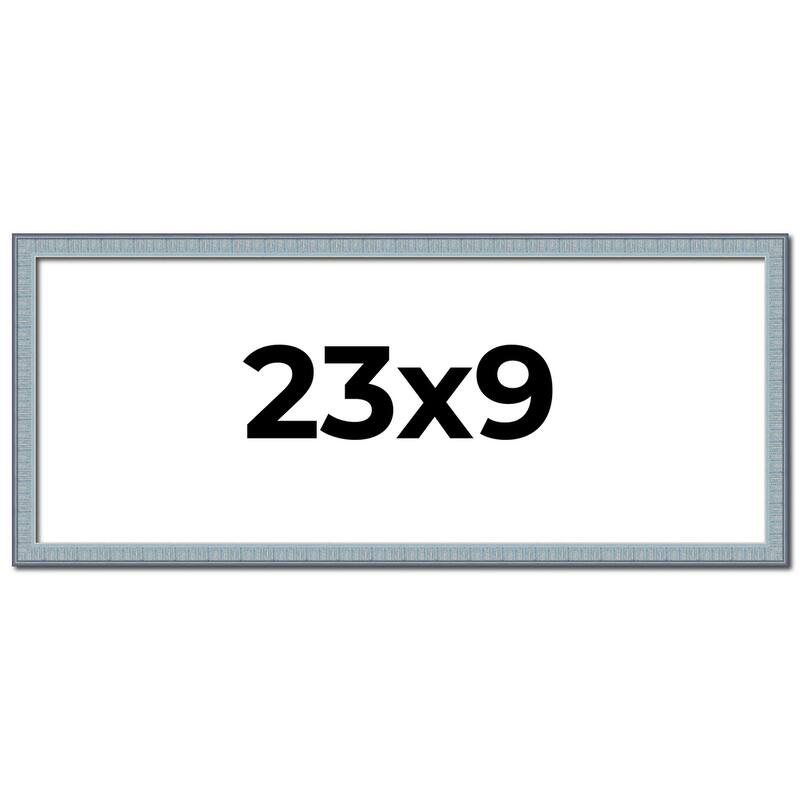 23x9 Frame Rustic Sky Blue Solid Wood Picture Frame | 0.75 Inch