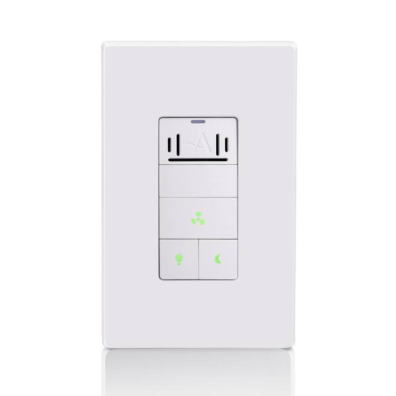 Single Pole Dimmer Switch for Led Light and Bathroom Fan - Humidity