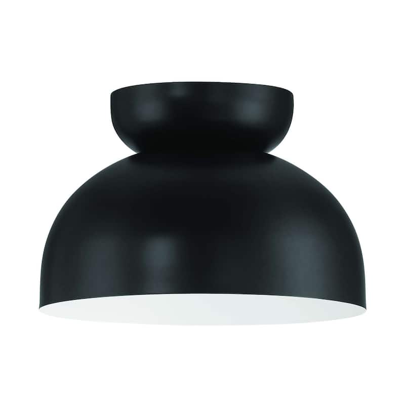 Craftmade 59181 Ventura Dome 11" Wide Flush Mount Ceiling Fixture - Flat Black
