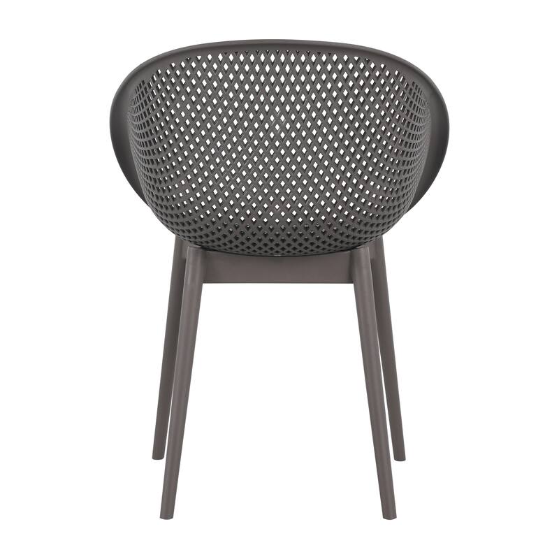 Modern Lounge Chairs - All-Weather PP, Lightweight, 2-Pack