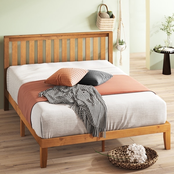 Pine wood platform bed discount