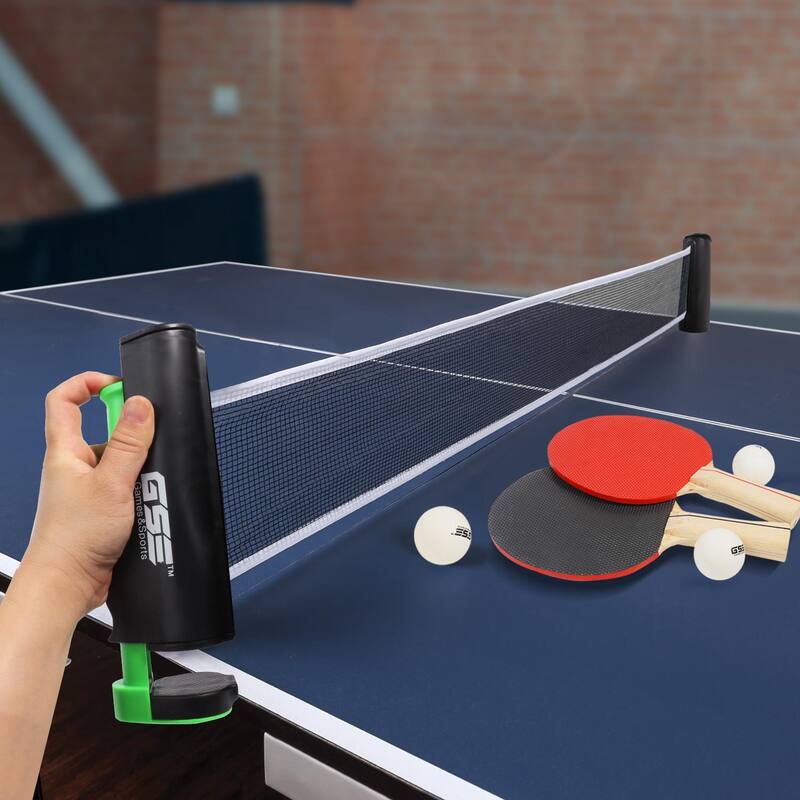 Set Ping Pong Rétractable Nerf - Filet Expansible + 2 Raquettes + 3 Balles - Jeu De Table Partout