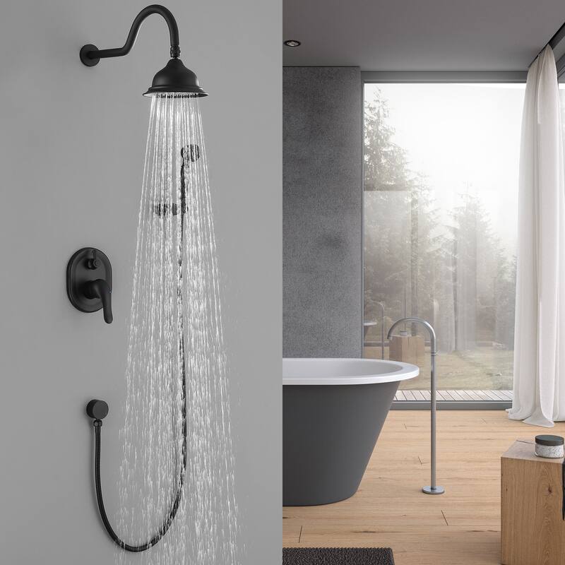 Vintage Style Bathroom Shower System With Rough-in Valve