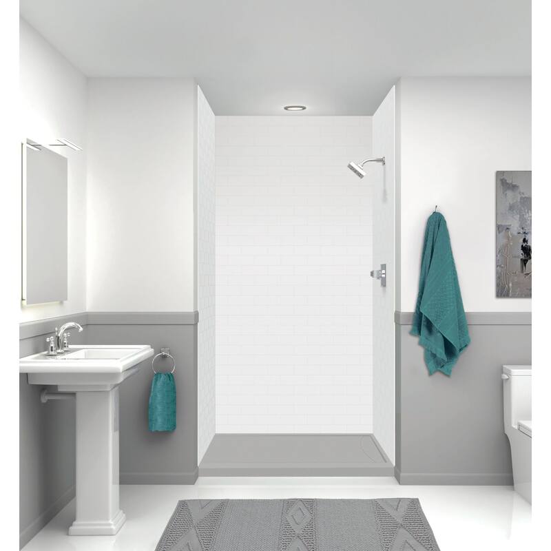 Transolid FSL4834R 48" x 34" Rectangular Shower Base with Single - Concrete