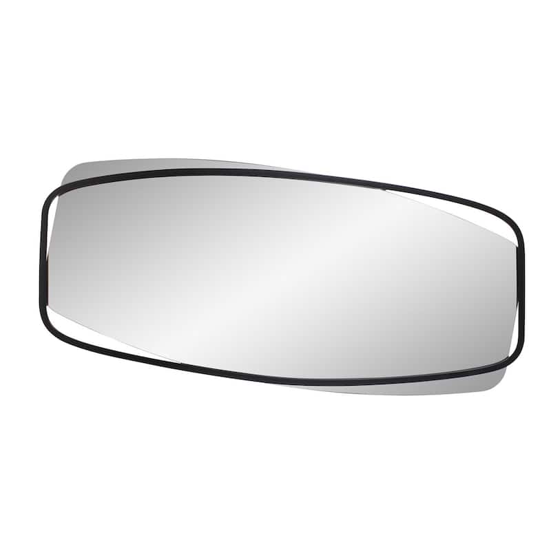 Allan Andrews Black Metal Framed Illusion Full Length Wall Mirror - 60"H x 26"W