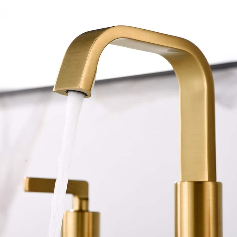 Luxier Raiden 8 in. Widespread 2-Handle Bathroom Faucet with Drain