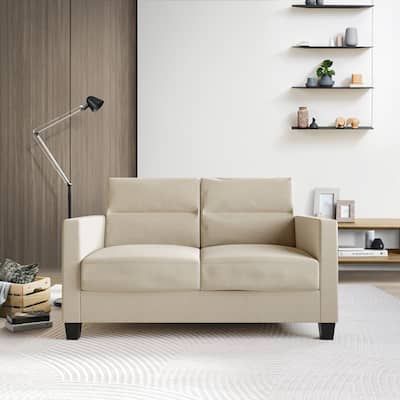 CraftPorch Clean and Minimalist Linen Upholstered Loveseat