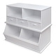 preview thumbnail 9 of 38, Badger Basket Two Bin Stackable Storage Cubby