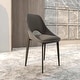 preview thumbnail 36 of 83, Amalfi Mid-Century Modern Upholstered Dining Chair - Open Back Side Chair with Metal Legs for Kitchen, Dining Room & Living Room