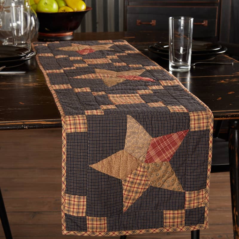 Arlington Patchwork Star Quilted Runner - 13x48