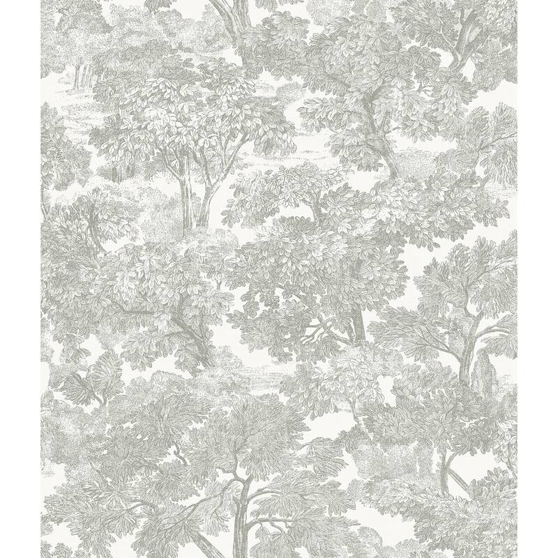 Toile Gustavson Spinney Grey Toile 33' L X 20.5 W Wallpaper Roll
