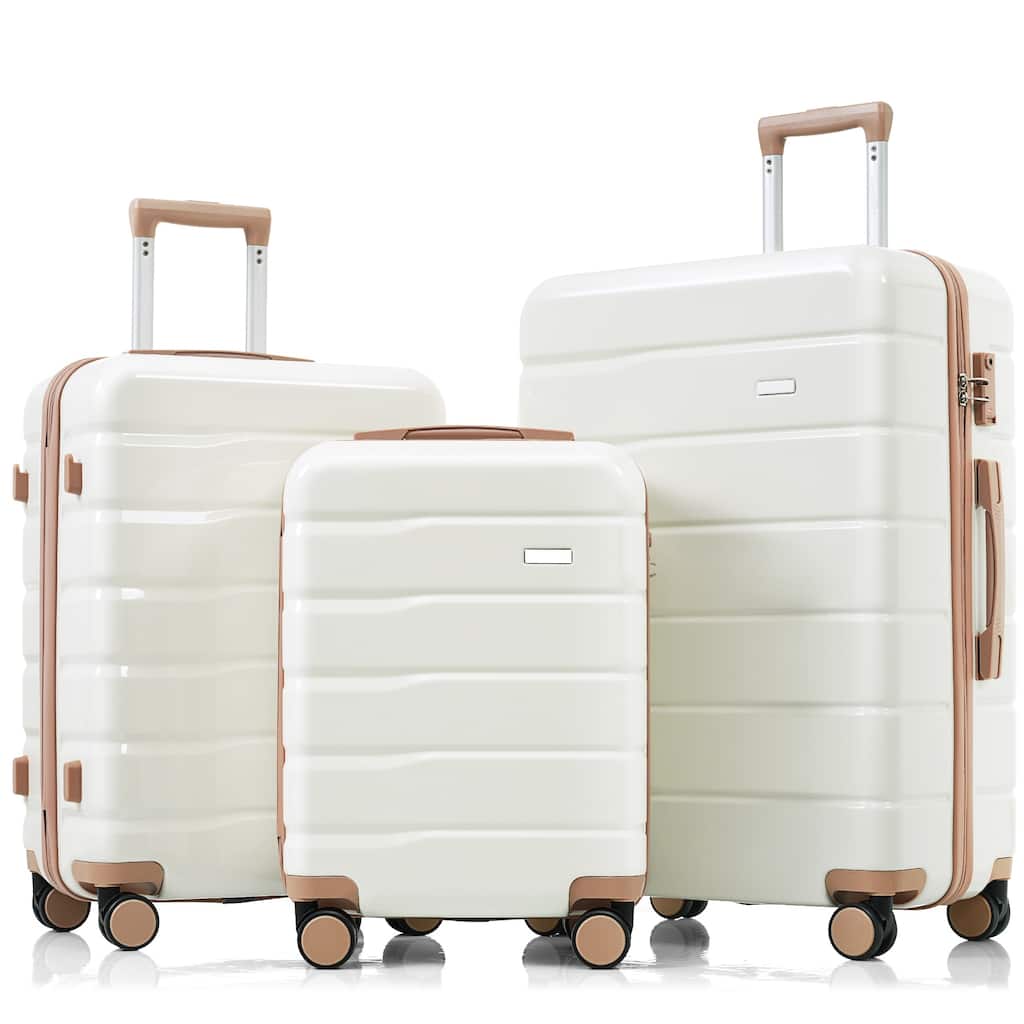 3-Piece TSA Lock Travel Luggage Set by Harper&Bright Designs