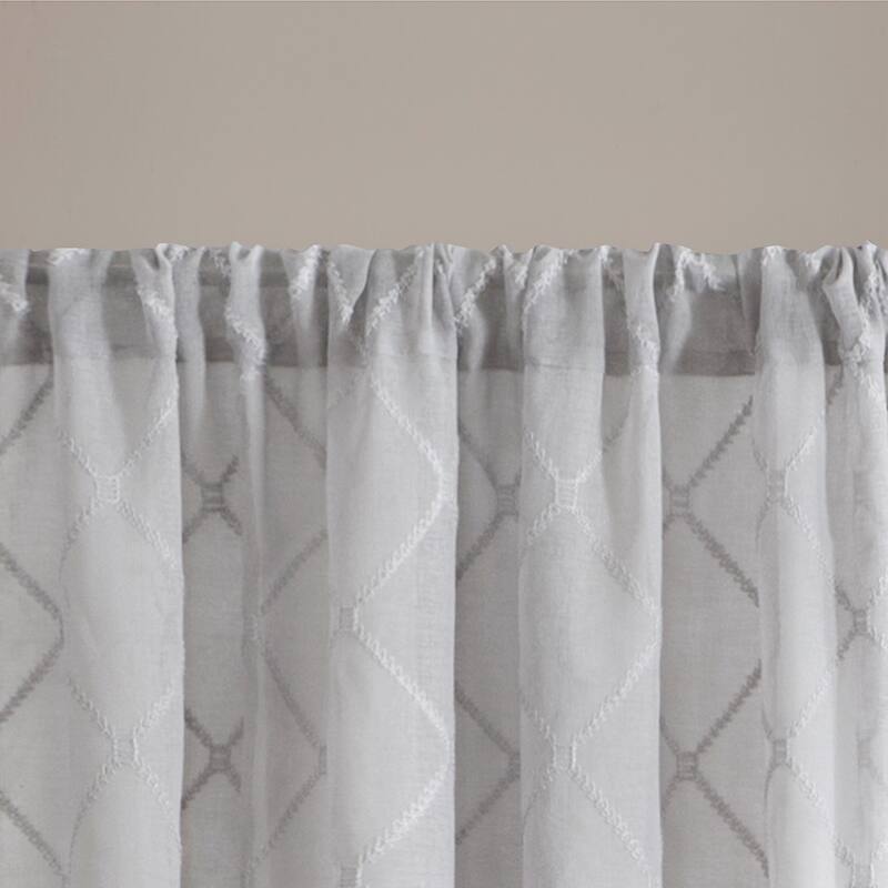 Diamond Sheer Window Curtain Panel
