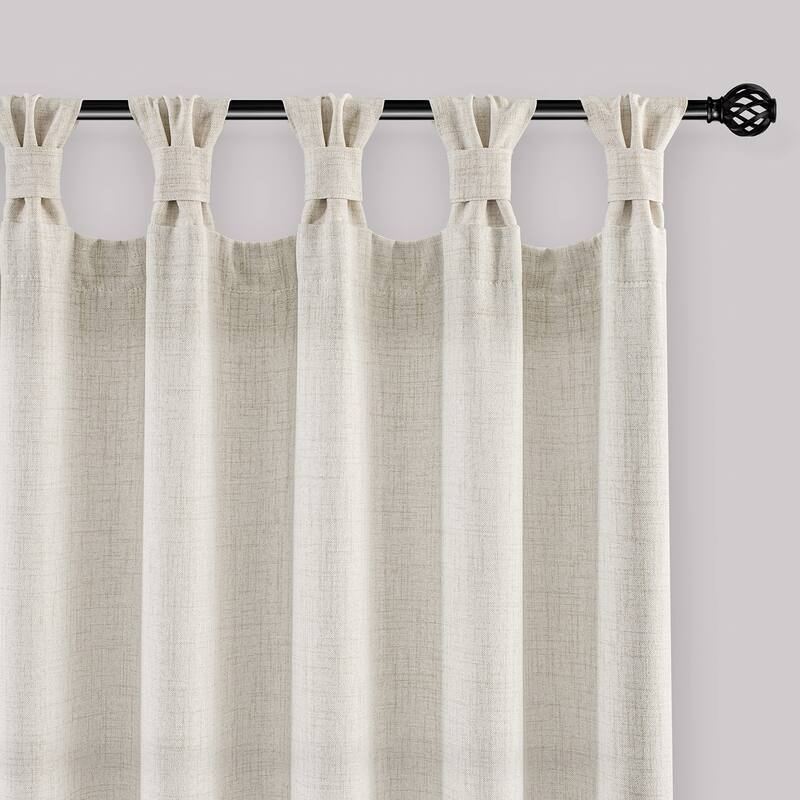 DriftAway Twist Tab Linen Textured Sheer Window Curtains
