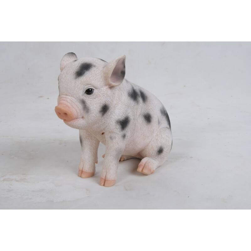 7.5" Baby Pig Outdoor Garden Statue