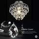 preview thumbnail 13 of 23, WINGBO Small Crystal Ceiling Light Fixture Mini Semi Flush Mount...
