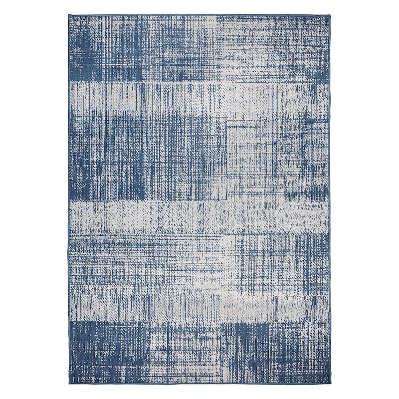 World Rug Gallery Distressed Boxes Indoor/Outdoor Area Rug