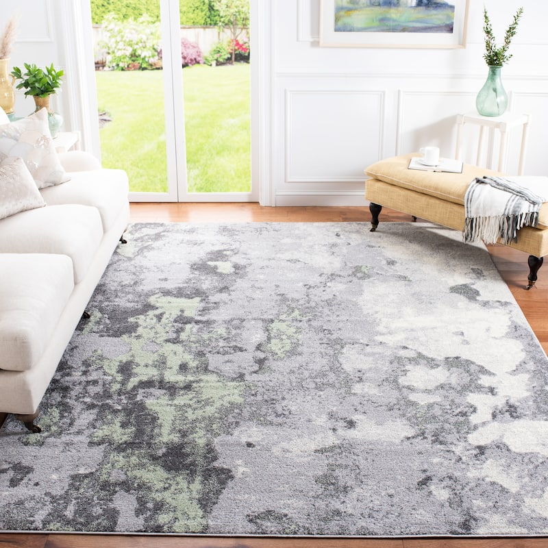 SAFAVIEH Adirondack Cordelia Abstract Glam Rug - 10' x 14' - Green/Grey