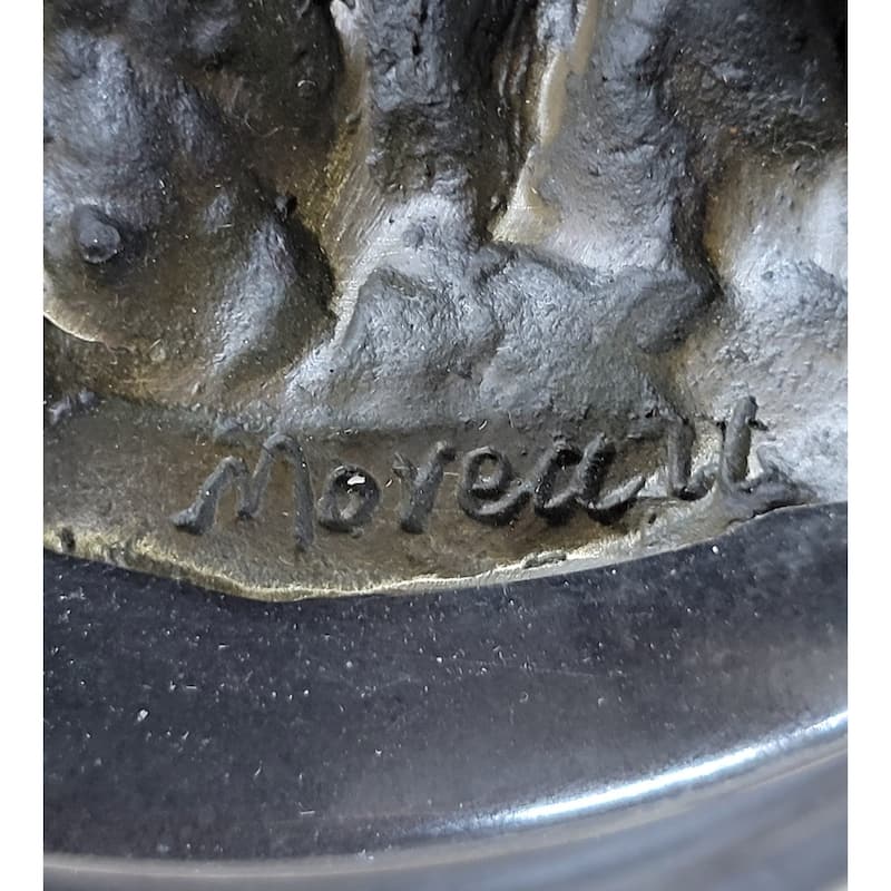 Young Mother Child Bronze Statue Sculpture Vintage Style Decor By Moreau