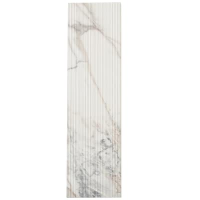 Apollo tile 12" x 48" Pinnacle Matte Cool White with Subtle Gray Porcelain Tile (11.63 sq ft/case) - 3 Pack