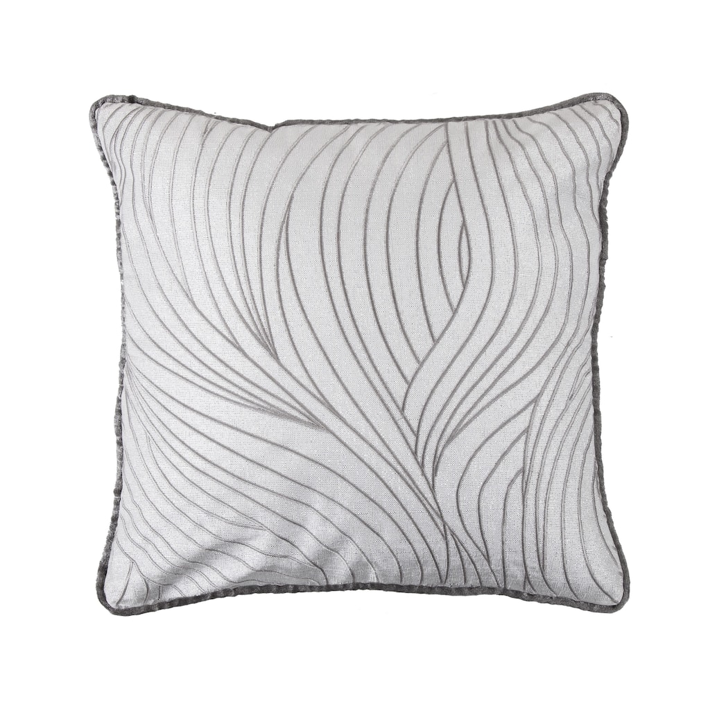 Wave embroidery Pillow, 18x18