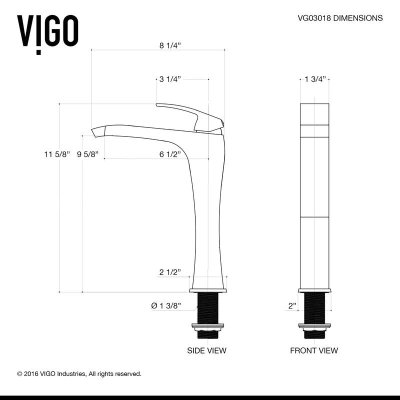 VIGO Giovanni 17"L x 17"W Glass Vessel Sink and Blackstonian 12"H Faucet Set